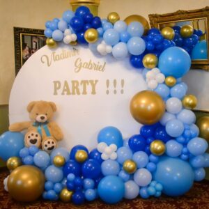 Decor-baloane-petrecere-botez-baiat-tema-ursulet